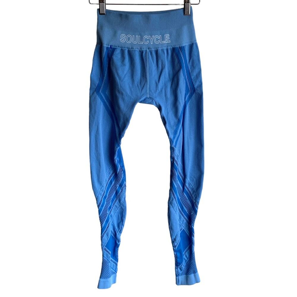 SoulCycle x Nux Quintessential Leggings High Rise Light Blue Compression Small